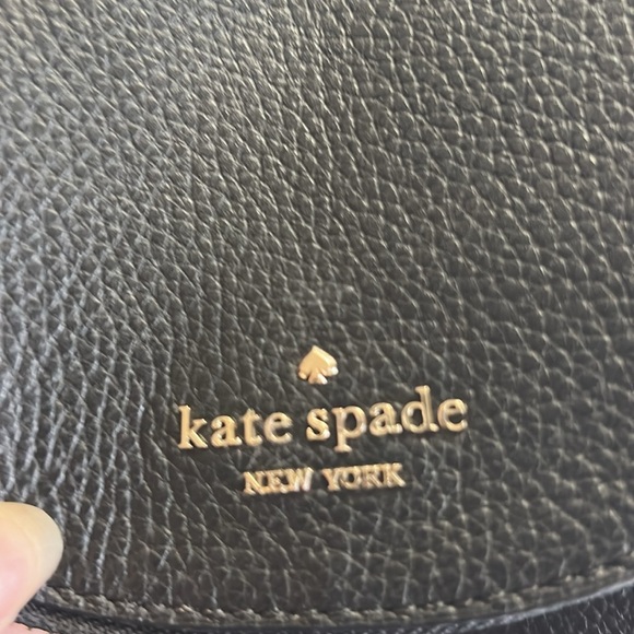 KATE SPADE LIELA MEDIUM FLAP BLACK BACKPACK DRAWSTRING LEATHER BAG - Picture 15 of 15